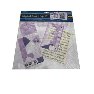Timeless Elements Paper Bliss Iris Layered-Look Page Kit 12x12 Scrapbook 40+ Pc